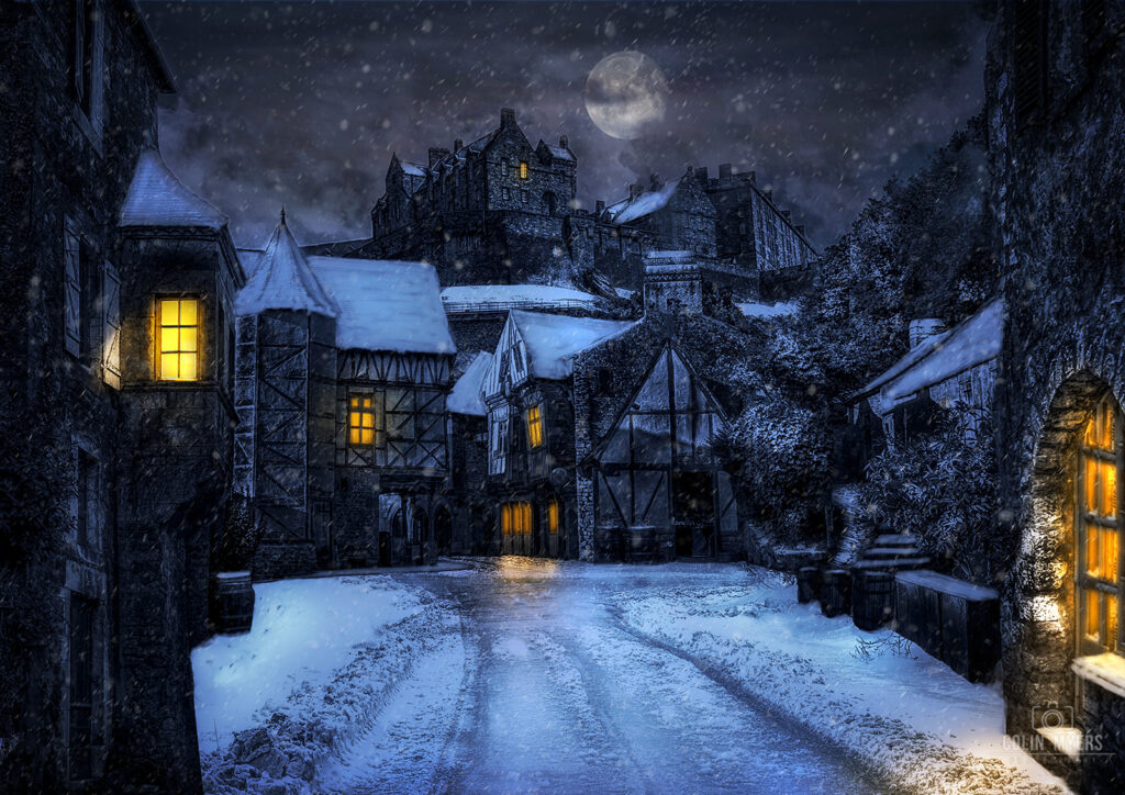 Auld Reekie Christmas Close – Original Artwork