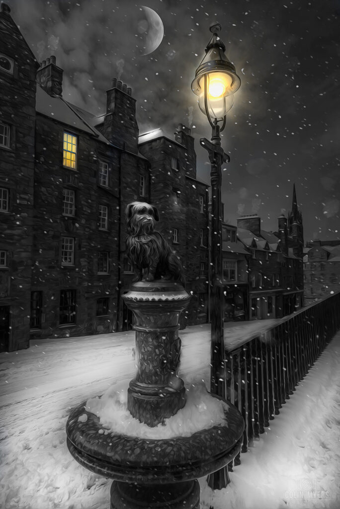 Greyfriars Bobby Christmas Snow – Original Artwork