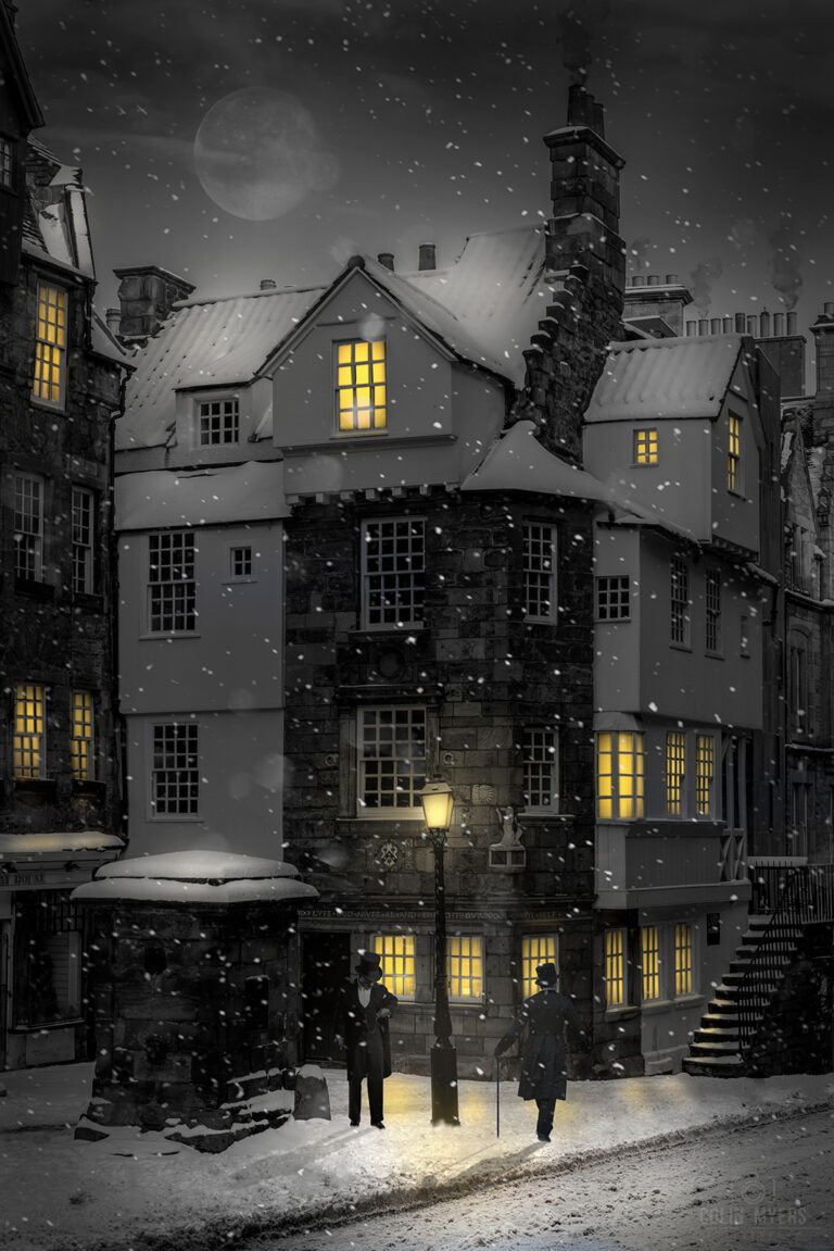 Royal Mile Christmas Snow – Original Artwork