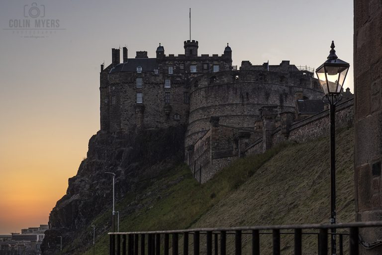 Sunset Over Edinburgh Castle August 2021