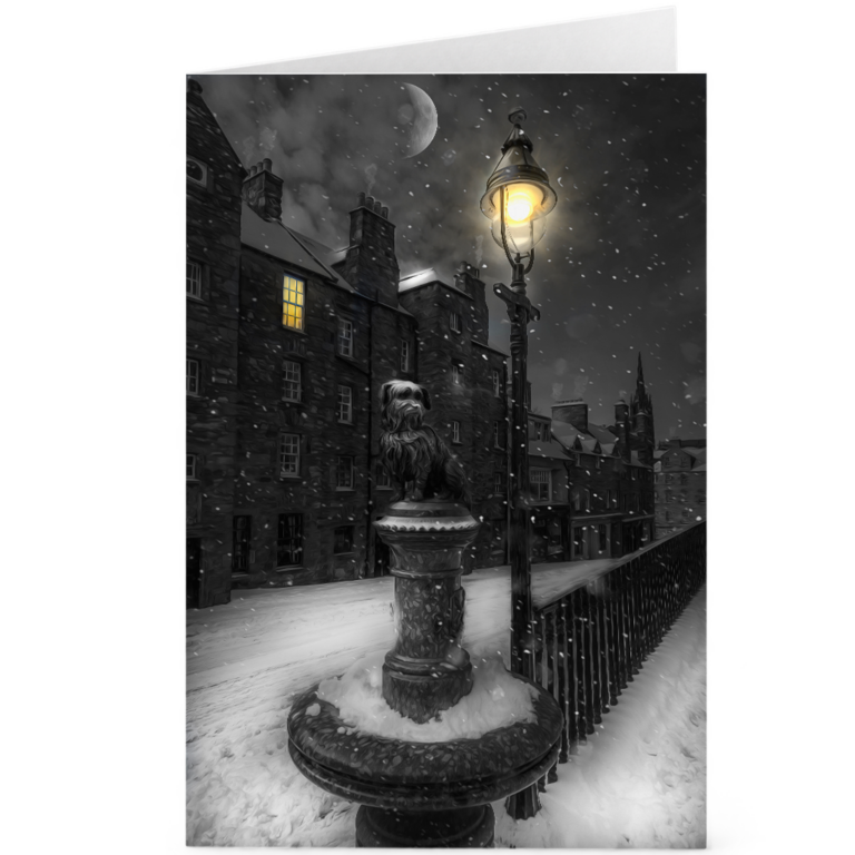 Greyfriars Bobby Christmas Snow • Single Card