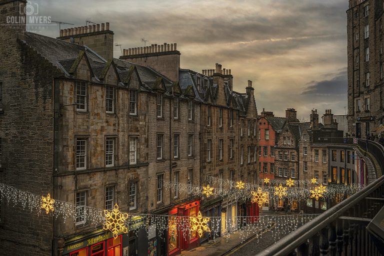 Christmas On Victoria Street From Victoria Terrace