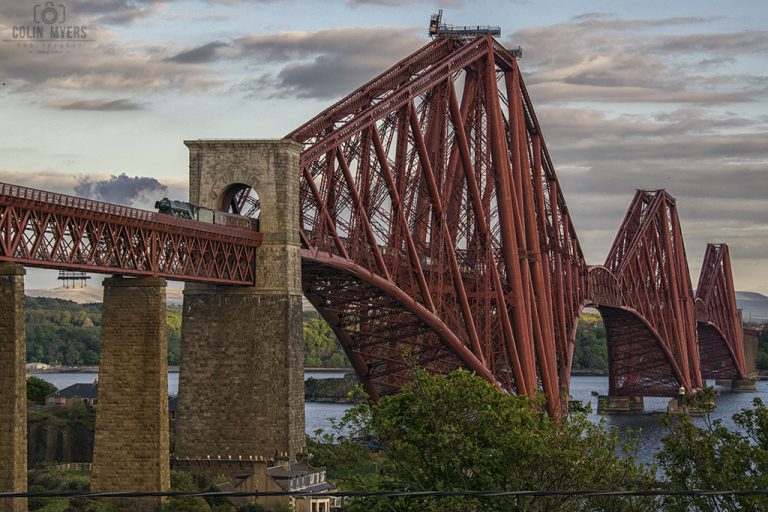 Flying Scotsman Crossing Forth Bridge (Landscape)