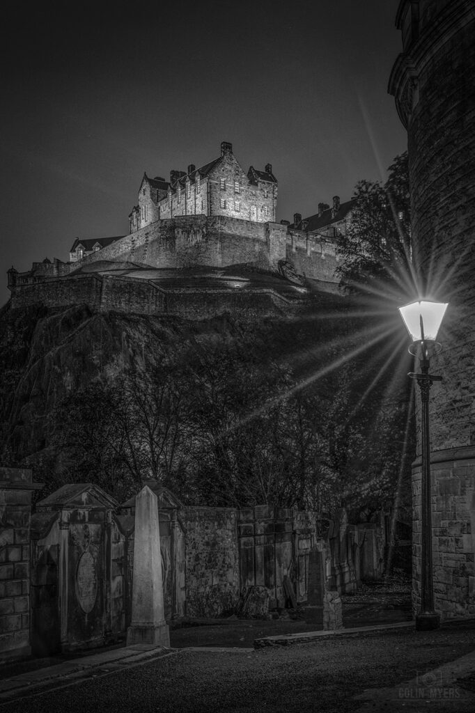 Edinburgh Castle From St Cuthbert’s With Lantern