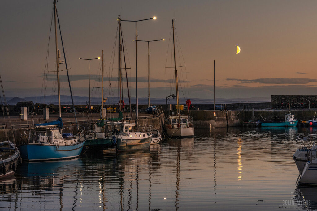 Anstruther Harbour Boats & Moon
