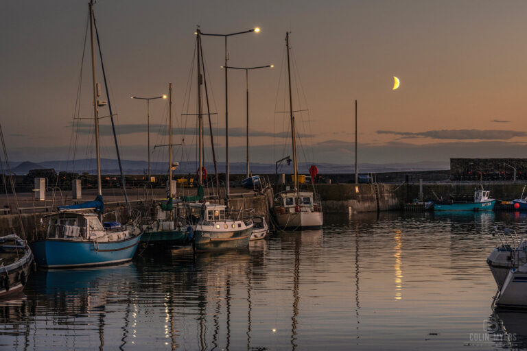 Anstruther Harbour Boats & Moon